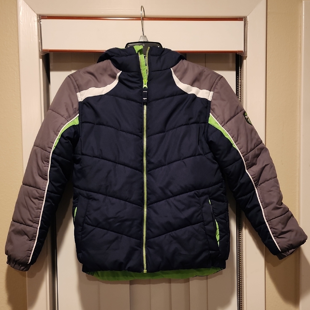 Kids Navy and Gray Jacket. Protection System. Size 10/12